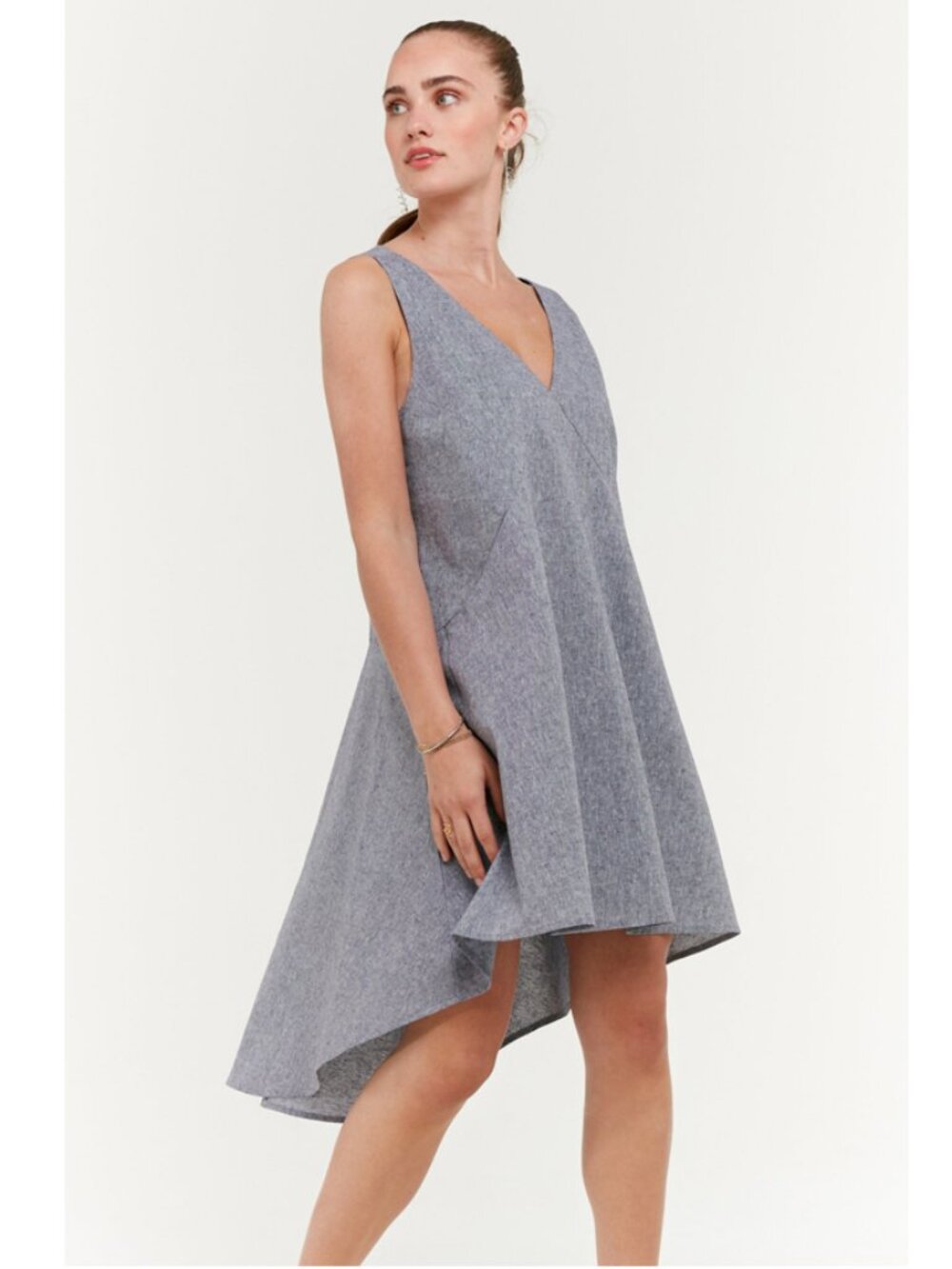 Ladies' Pocket Dress Black (LD-50401)